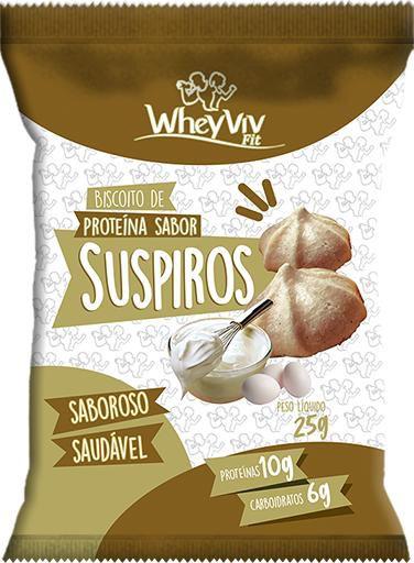 Imagem de Suspiro Com Whey Protein Orgânico Zero Açúcar Wheyviv 25g