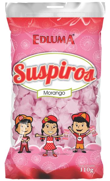 Imagem de Suspiro sabor morango 100g Caixa C/ 30 Unidades Edluma