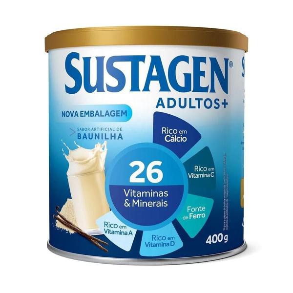 Imagem de Sustagen Adultos + Sabor Baunilha 400g Complemento Alimentar 7898941911027 Reckitt