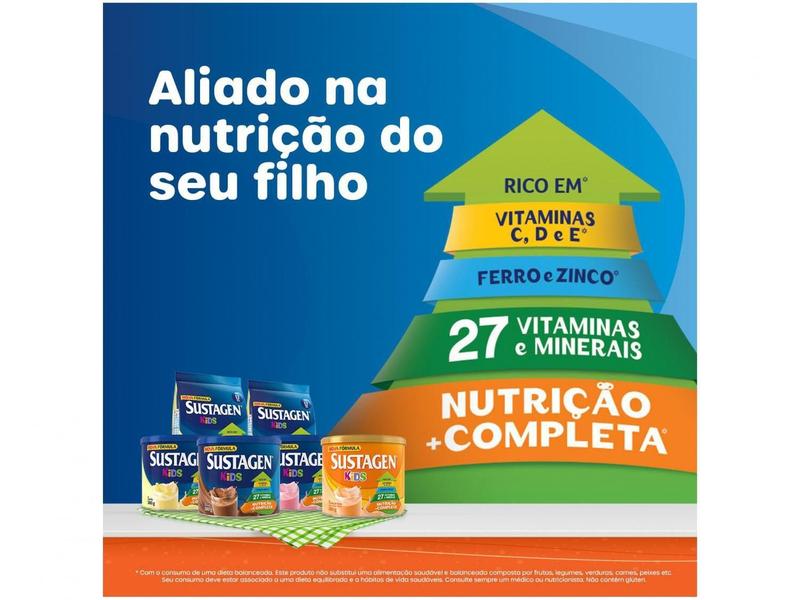 Imagem de Sustagen kids complemento alimentar infantil em po 700g kit c/ 02 unidades