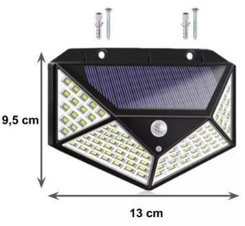 Imagem de Sustentabilidade em Foco: Luminária Solar 100 LEDs para Parede