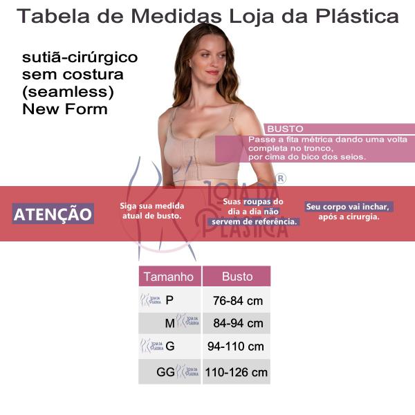 Imagem de Sutiã Cirúrgico Mamoplastia Mastopexia Sem Costura New Form