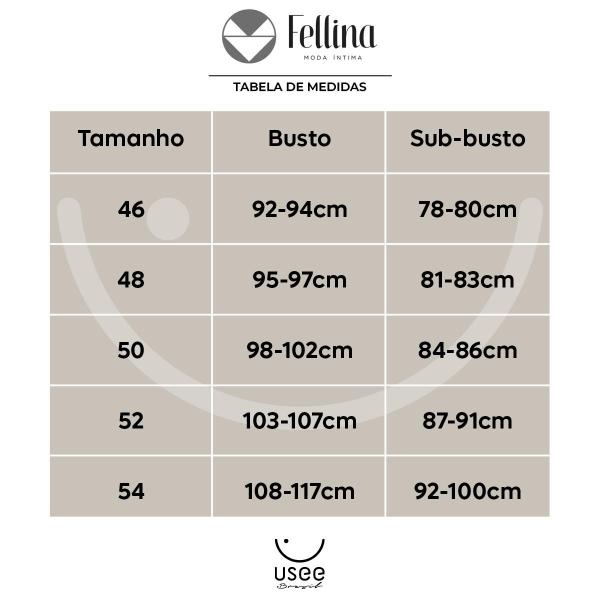 Imagem de Sutiã Sustentação Pré Moldado Tecido Adulto Fellina