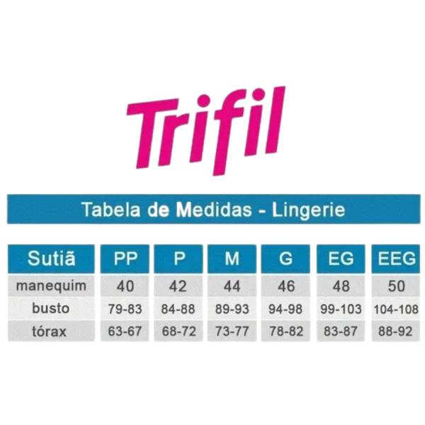 Imagem de Sutiã Top Para Academia Trifil Sem Bojo e Sem Costura 0901 Soutien Alças Largas Sutian Media  Sustentação