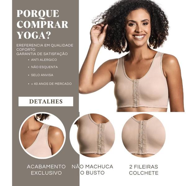 Imagem de Sutia yoga soft pos cirurgico soft de alcas largas aberto na frente - 6030