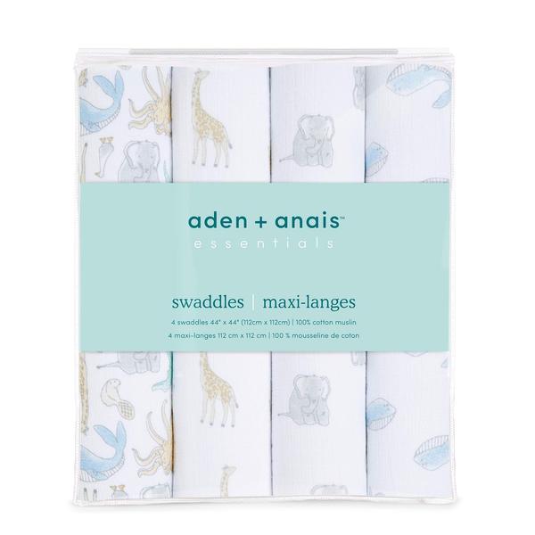 Imagem de Swaddle Blanket Baden + Manais Boutique Muslin, pacote com 4