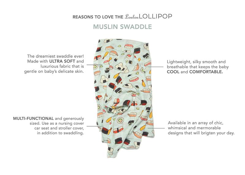 Imagem de Swaddle Blanket Loulou Lollipop Soft Muslin para menina/menino