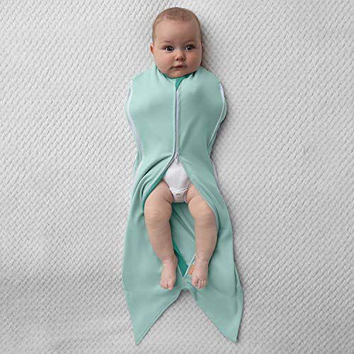 Imagem de SwaddleMe Room to Grow Pod  0-6 meses, 1-Pack (Teal Waves) Swaddle expansível do bebê cresce com o bebê e ajuda a prevenir o reflexo de sobressalto para um sono confortável