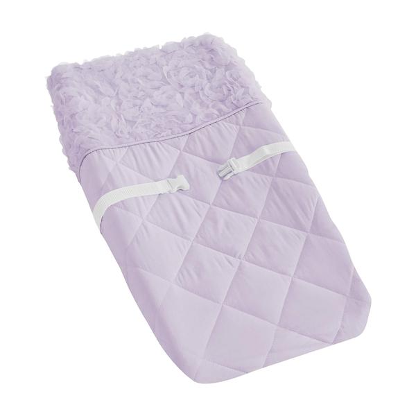 Imagem de Sweet Jojo Designs Roxo Floral Rosa Menina Baby Nursery Changing Pad Cover - Solid Light Lavanda Flor Luxuosa Elegante Princesa Vintage Boho Shabby Chic Luxo Glam High End Rosas