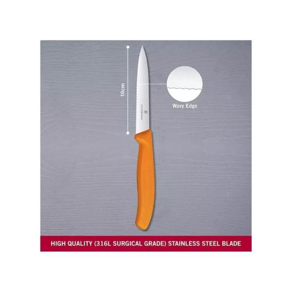 Imagem de Swiss Classic Serrilhada 10cm Laranja Victorinox