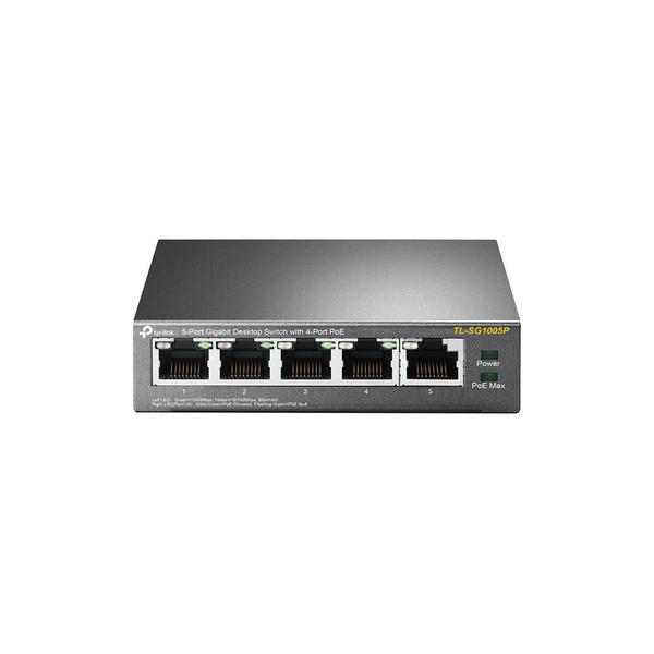 Imagem de Switch 05 portas poe tl-sg1005p tp-link gigabit 10/100/1000