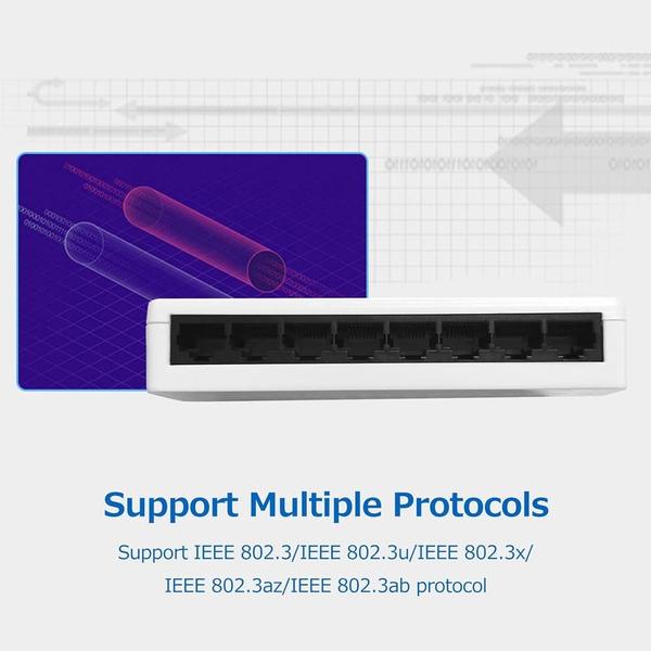 Imagem de Switch 1000 Mbps Mesa Com 8 Portas  Bivolt