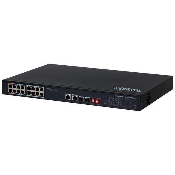 Imagem de Switch 16 Portas Fast PoE + 2 Portas Gigabit Uplink + 2 Portas SFP Combo SF 1822 Hi-POE Intelbras