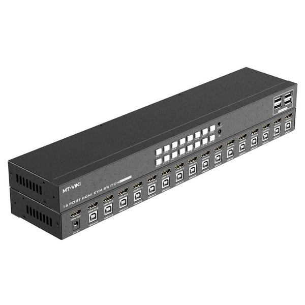 Imagem de Switch 16 Portas KVM 4K Hdmi/Usb 3480X2160 C/ Cabo Rack 19" MT-1601HK-C MT-VIKI