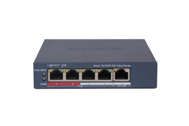 Imagem de Switch 4 Portas Poe 10/100 - Ds-3e1105p-ei/m