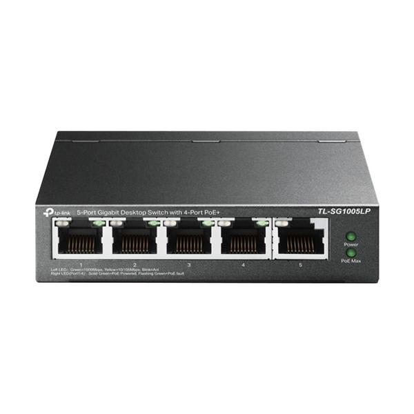 Imagem de Switch  5 Portas 10/100/1000 Gigabit 4 Portas PoE 40W TL-SG1005LP TP LINK