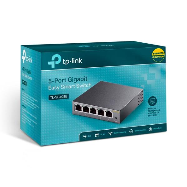 Imagem de Switch 5 Portas 10/100/1000 Mbps Tp-Link Tl-sg105e Smb