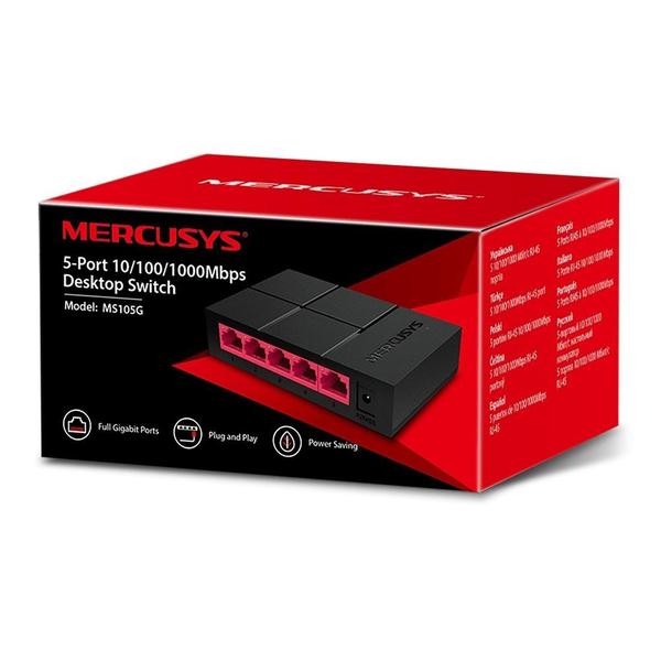 Imagem de Switch 5 Portas Gigabit 10/100/1000 Mbps Ms105g Mercusys