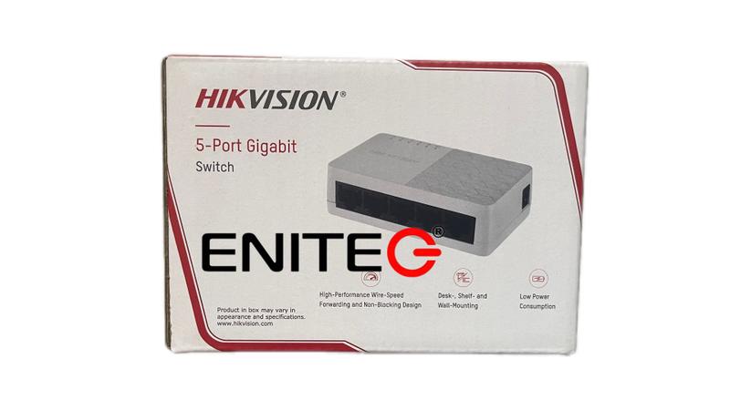 Imagem de Switch 5 Portas Hikvision DS-3E0505D-O GIGABIT 10/100/1000Mbps