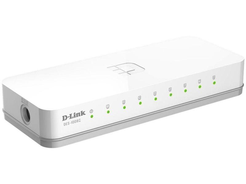 Imagem de Switch 8 Portas 1,6Gbps Fast-Ethernet DES-1008C - D-Link