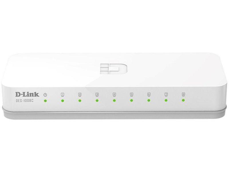 Imagem de Switch 8 Portas 1,6Gbps Fast-Ethernet DES-1008C - D-Link