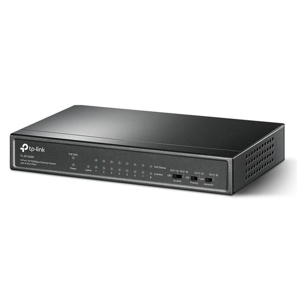 Imagem de Switch  9 Portas 10/100 Mesa 8 Portas Poe+ TL-SF1009P TP-Link