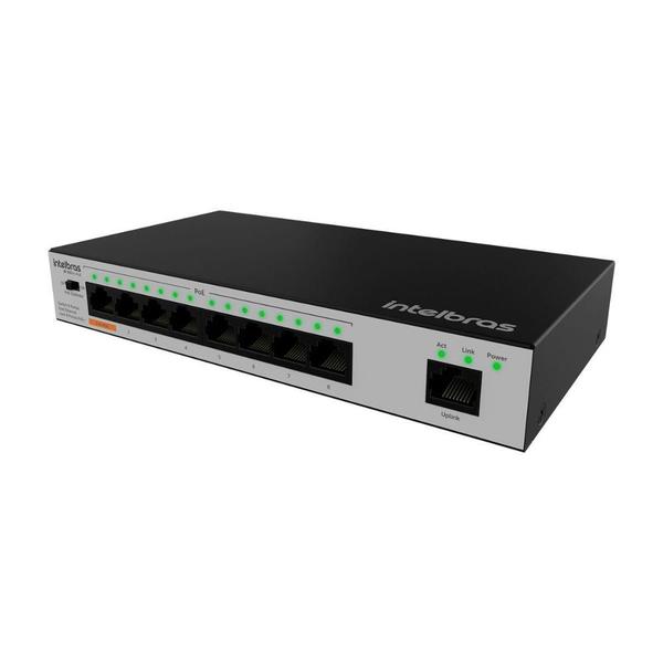 Imagem de Switch 9 Portas Fast com 8 Portas Poe+ Sf900 Hi-poe Skd 4760040 Intelbras