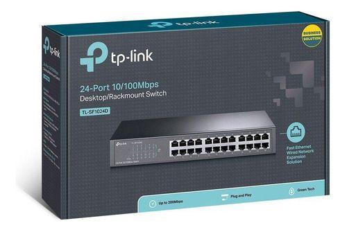 Imagem de Switch De Mesa 24 Portas Fast Tp-link Tl-sf1024d 10/100mbps