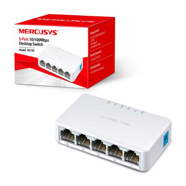 Imagem de Switch de Mesa Mercusys MS105 5 Portas 10/100