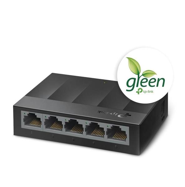 Imagem de Switch de Rede TP-Link 5 portas Preto GIGABIT 10/100/1000 MBPS LS1005G