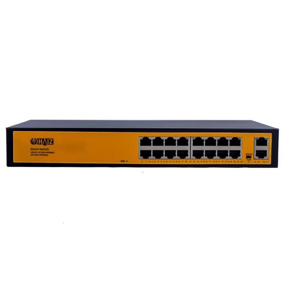 Imagem de Switch Desktop Rack Gigabit 16 Portas + 2 Portas Uplink 10/100/1000 Haiz HZ-1016GB