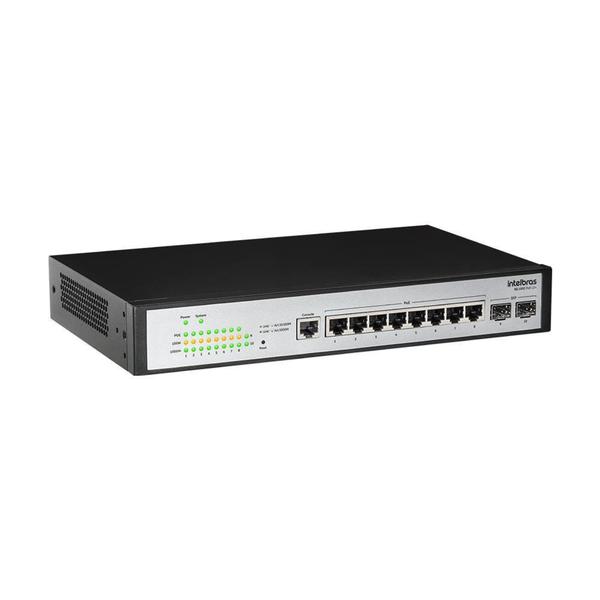 Imagem de Switch gerenciavel 8pg + 2pgbic - sg 1002 poe l2+ intelbras