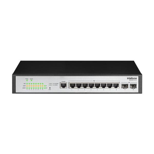 Imagem de Switch gerenciavel 8pg + 2pgbic - sg 1002 poe l2+ intelbras