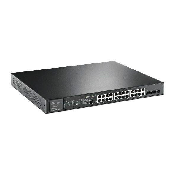 Imagem de Switch Gerenciável Gigabit JetStream TP-Link TL-SG3428XMP L2+ 24 Portas POE+ e 4 Slots SFP+ 10GE