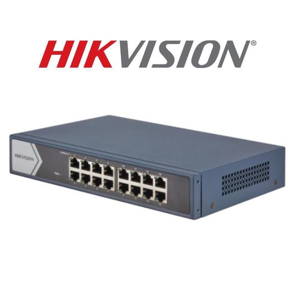 Imagem de Switch Gigabit 16 Portas Hikvision Ds-3E0516-E(B)