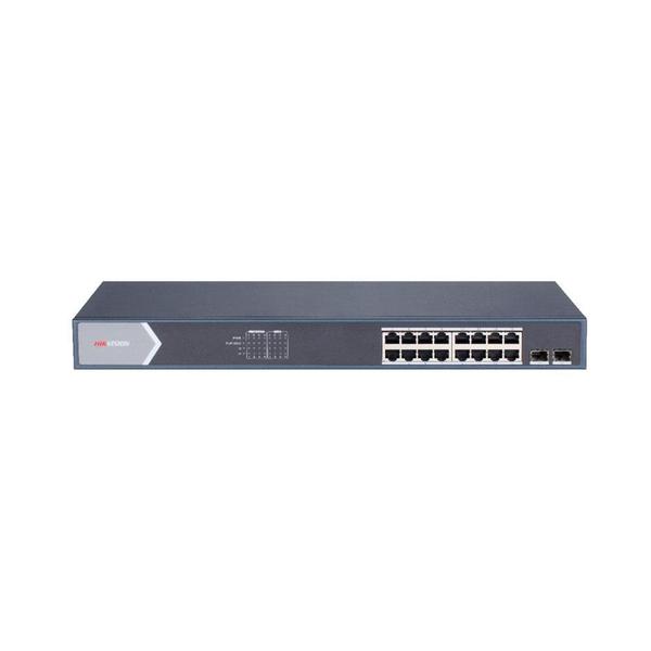 Imagem de Switch Hikvision Ds-3e0518p-e/m 18 Portas Gigabit 16 Poe Ativo 802.3 Af/at 2 Portas Uplink Sfp