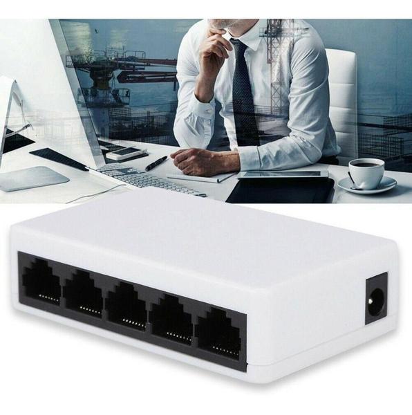 Imagem de Switch Hub 5 Portas Gigabit Ethernet 10/100Mbps Branco