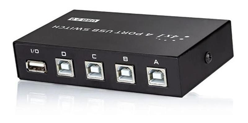 Imagem de Switch Hub Switcher Abs 4 Port Usb2.0 Tipo-B Impressora Knup