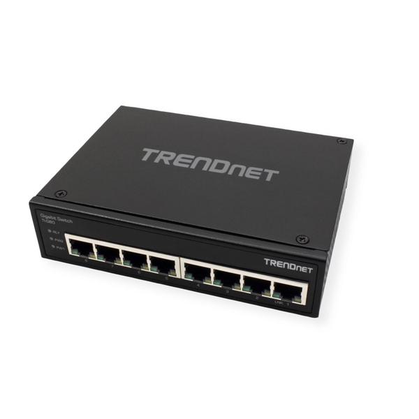 Imagem de Switch industrial Gigabit DIN Rail TRENDnet TI-G80 de 8 portas