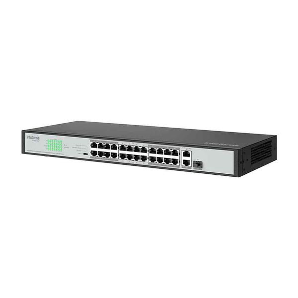 Imagem de Switch Intelbras SF 2421 PoE, 24P Fast Ethernet PoE, 2P Gigabit, 1P SFP Combo - 4760075