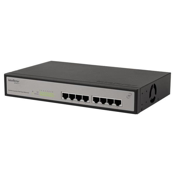 Imagem de Switch Intelbras SF802AF 8 Portas 10/100 Poe - 4760004