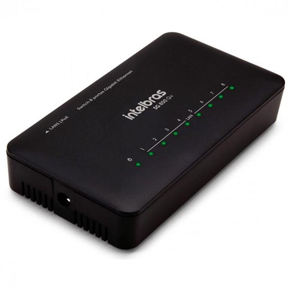 Imagem de Switch Intelbras SG 800Q+, 10/100/1000 Mbps, Fast Ethernet, 8 Portas - 4760079