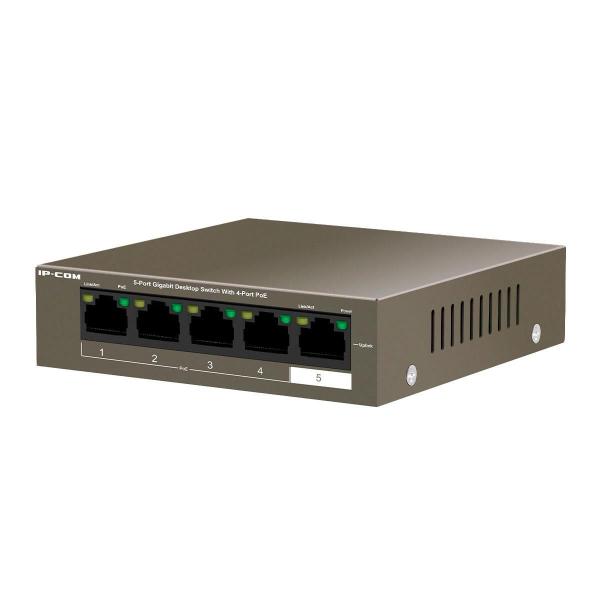 Imagem de Switch Ip-Com, 4 Portas Gigabit 10/100/1000 Mbps Poe + 1