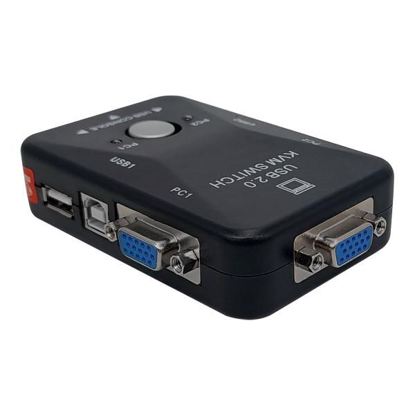 Imagem de Switch KVM (Chaveador) GV Brasil, 2x Portas VGA, 2x Portas USB, Plug And Play - KVM.02P