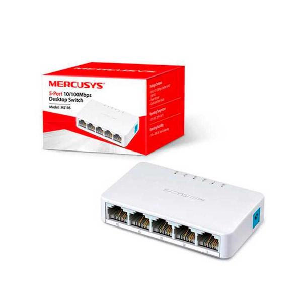 Imagem de Switch Mercusys 05 Portas De Mesa 10/100mbps - Ms105 