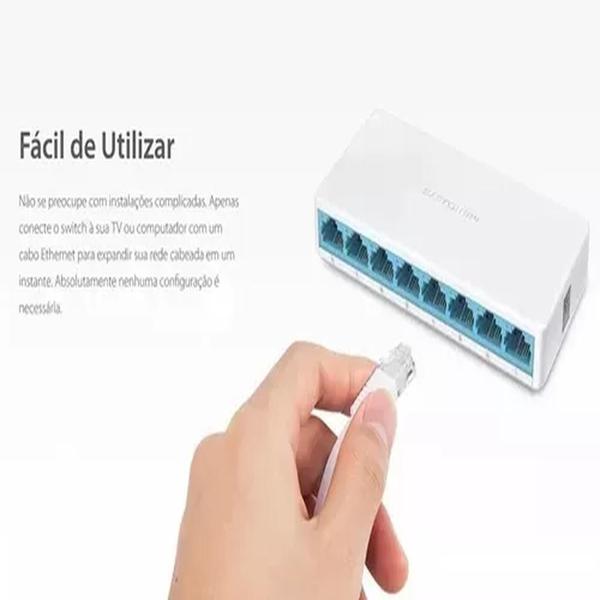 Imagem de Switch Mercusys Ms108 8 Portas 10/100 Mbps