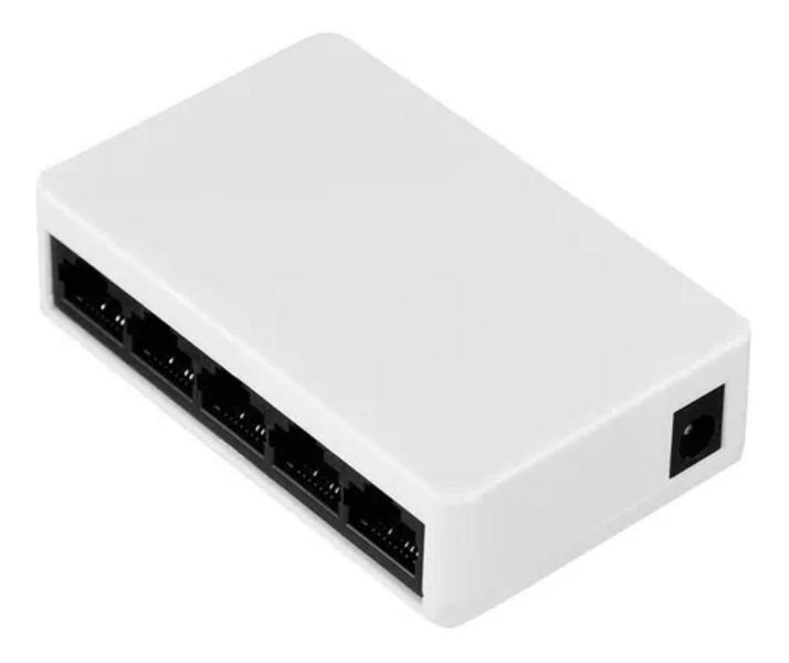 Imagem de Switch Mini 5 Portas Hub Cabo 10/100Mbps Rede Ethernet Rj-45