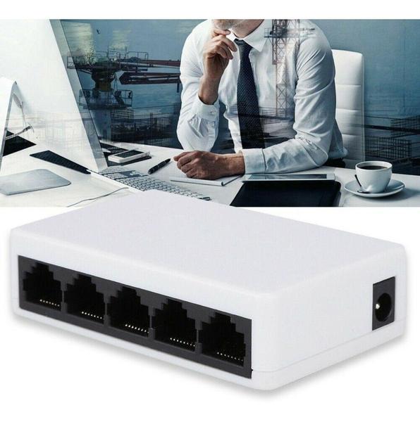 Imagem de Switch Mini 5 Portas Hub Cabo 10/100mbps Rede Ethernet Rj-45