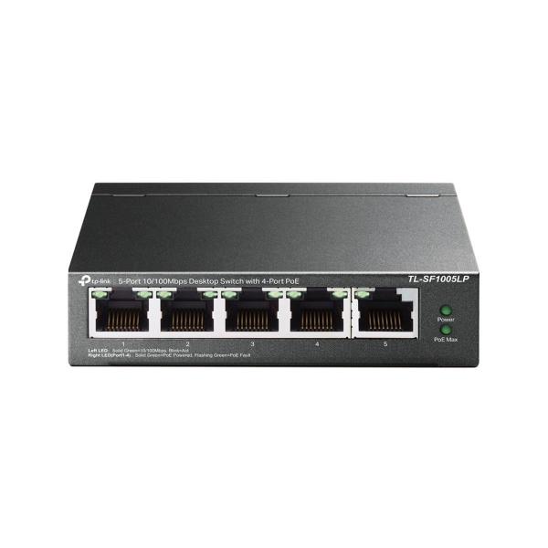 Imagem de Switch Poe 5 Portas Fast 10/100 (4 Portas Poe) Tl-sf1005lp Smb