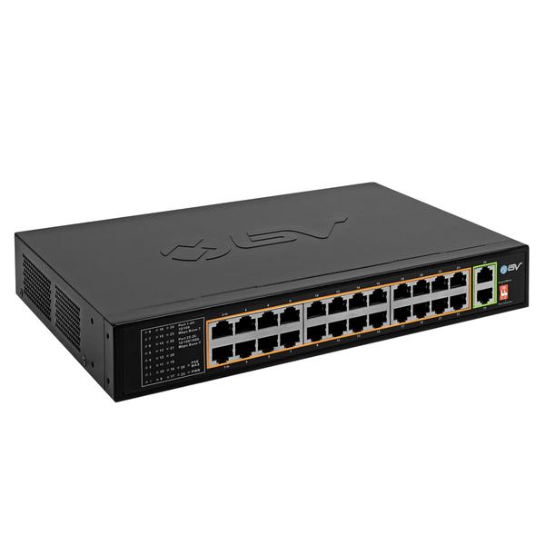 Imagem de Switch PoE+ BV-Tech de 24 portas com 2 Gigabit Ethernet ou SFP